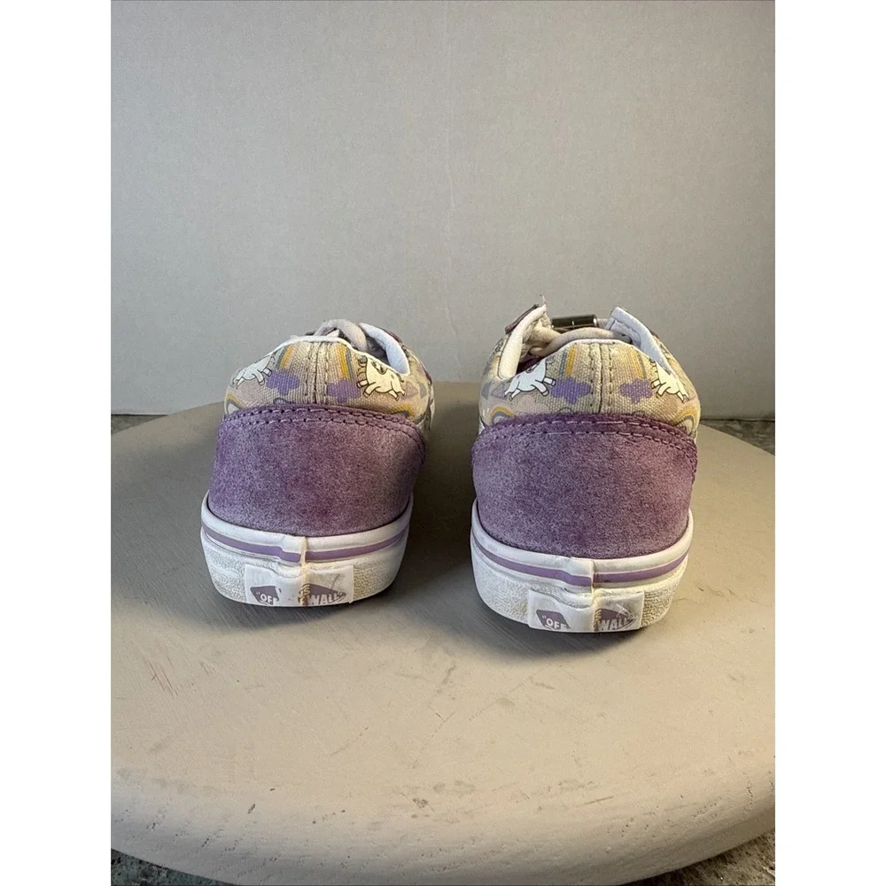 Vans Old Skool Purple Unicorn Rainbow Skate Shoes Sneakers Youth Girls Size 1‎